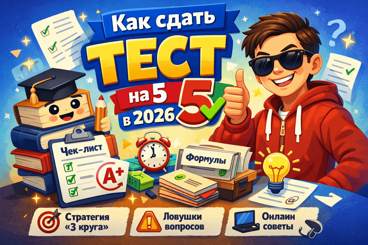 Как сдать тест на отлично для студентов 2026