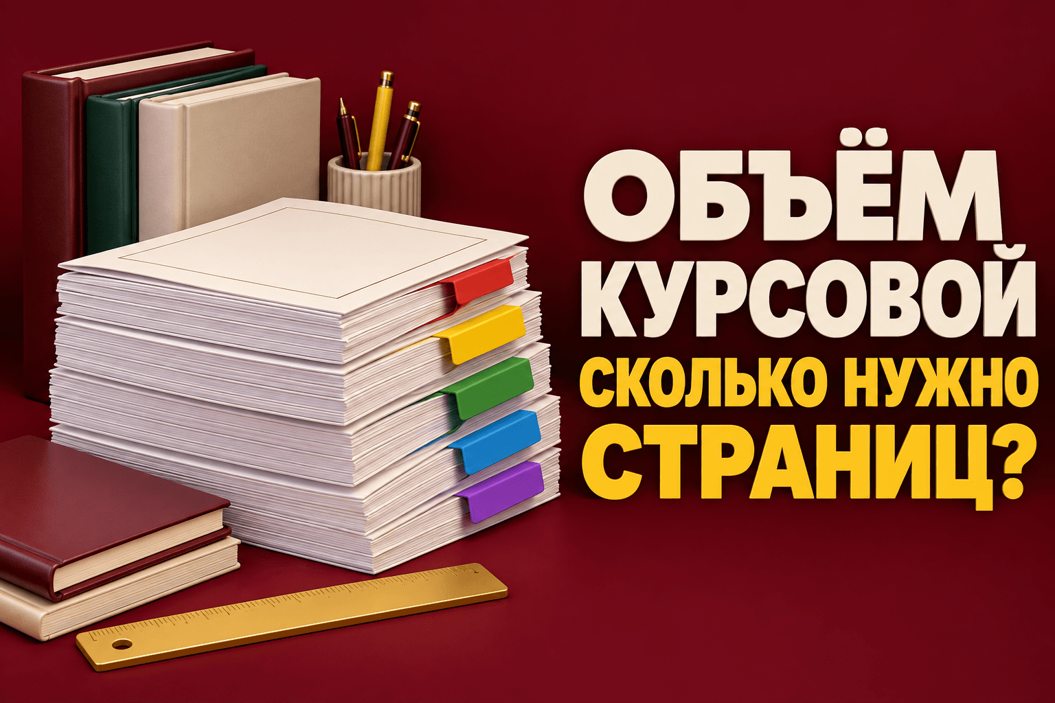 Объём курсовой работы: сколько страниц должно быть в каждом разделе
