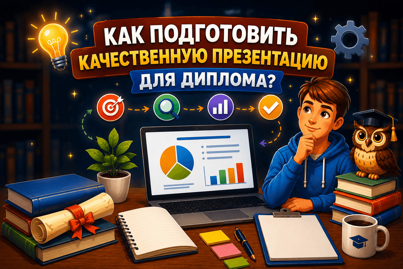 Презентация для защиты диплома: структура, оформление, речь